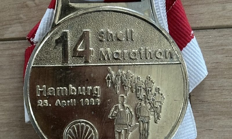 Medaille vom Hamburg Marathon am 25. April 1999