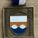 Die Medaille vom Internationalen Schwarzwald Maratohn in Bräunlingen am 14. Oktober 2012