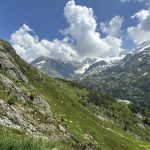 Links die Platten wo wir den Jugendweg geklettern sind