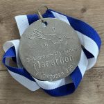 Die Medaille vom Sparkasse Dreiländer Maratohn Bregenz in Bräunlingen am 7. Oktober 2001