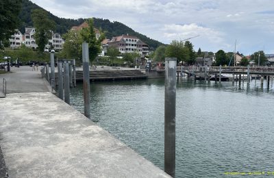 Bodmann Hafenpromenade - der See hat hostorisch wenig Wasser